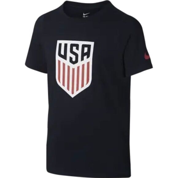 Nike USA Crest Tee Athletic Cut Youth XL Navy Blue / Red / White SS Soccer EUC! - Picture 1 of 9